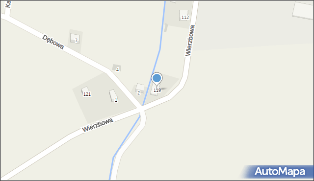 Siedliska, Wierzbowa, 13, mapa Siedliska