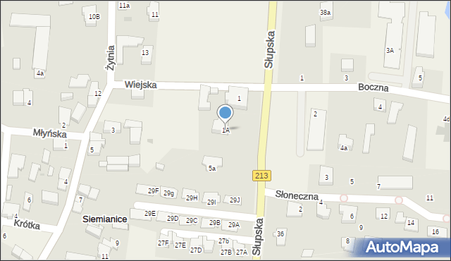 Siemianice, Wiejska, 3a, mapa Siemianice