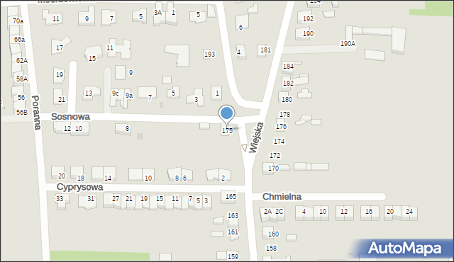 Siemianowice Śląskie, Wiejska, 175, mapa Siemianowice Śląskie