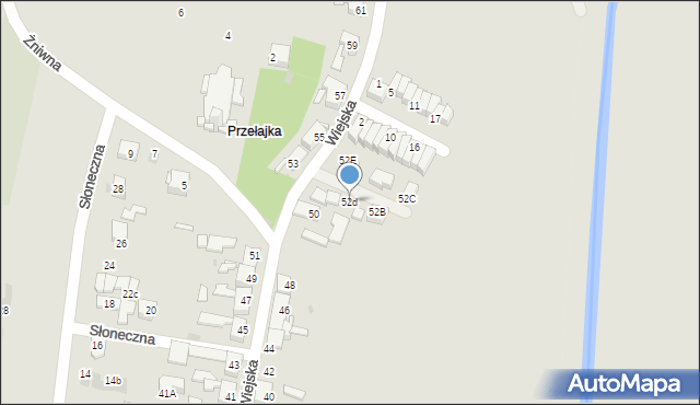 Siemianowice Śląskie, Wiejska, 52d, mapa Siemianowice Śląskie