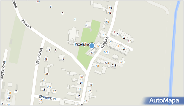 Siemianowice Śląskie, Wiejska, 53, mapa Siemianowice Śląskie