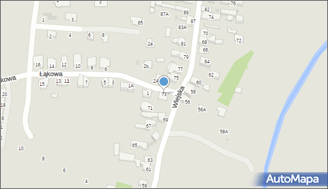 Siemianowice Śląskie, Wiejska, 73, mapa Siemianowice Śląskie