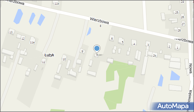 Siemkowice, Wierzbowa, 7, mapa Siemkowice