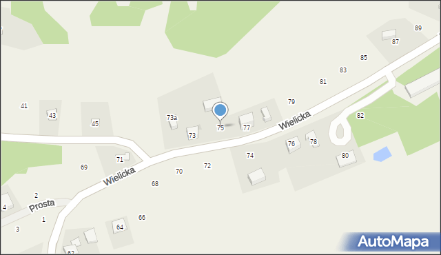 Siepraw, Wielicka, 75, mapa Siepraw