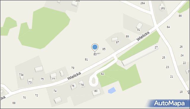 Siepraw, Wielicka, 83, mapa Siepraw