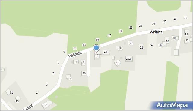 Siepraw, Wiśnicz, 12, mapa Siepraw