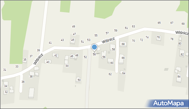 Siepraw, Wiśnicz, 54, mapa Siepraw