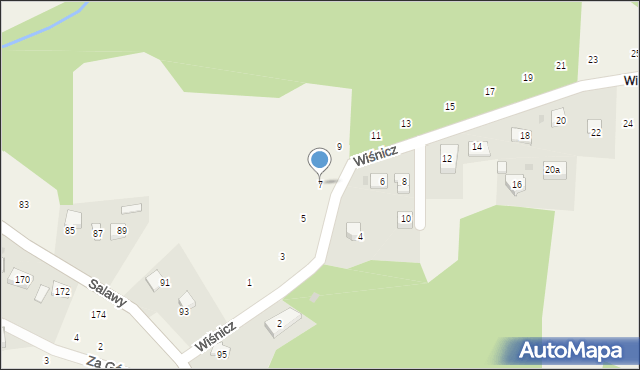 Siepraw, Wiśnicz, 7, mapa Siepraw