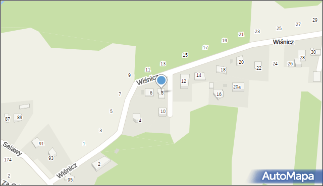 Siepraw, Wiśnicz, 8, mapa Siepraw