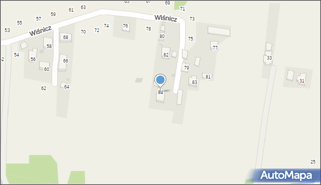 Siepraw, Wiśnicz, 84, mapa Siepraw