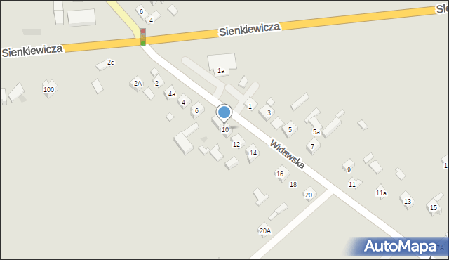 Sieradz, Widawska, 10, mapa Sieradz