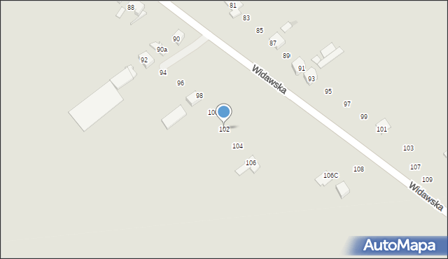Sieradz, Widawska, 102, mapa Sieradz