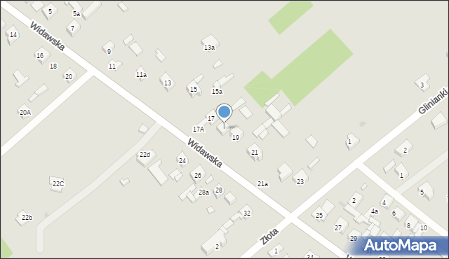 Sieradz, Widawska, 19A, mapa Sieradz