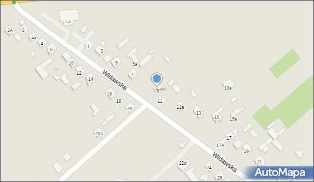 Sieradz, Widawska, 9, mapa Sieradz