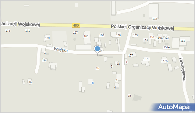 Sieradz, Wiejska, 1c, mapa Sieradz