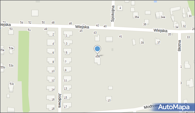 Sieradz, Wiejska, 43b, mapa Sieradz