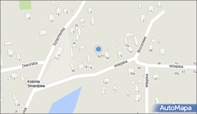 Sieradz, Wiejska, 74, mapa Sieradz