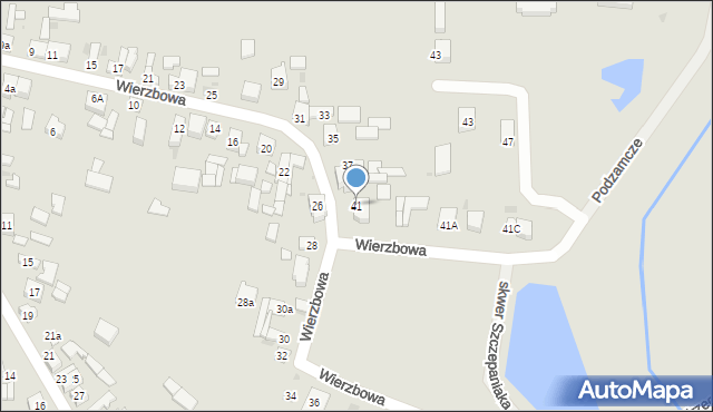 Sieradz, Wierzbowa, 41, mapa Sieradz