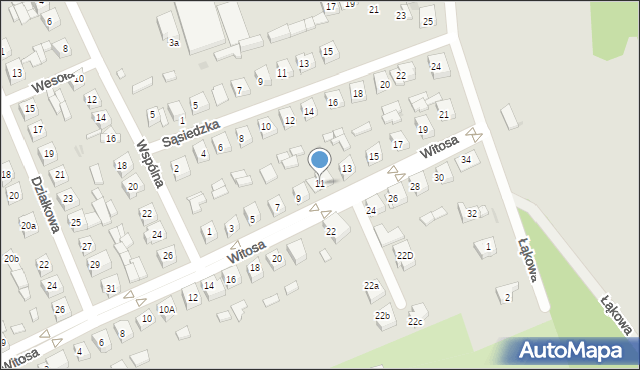 Sieradz, Witosa Wincentego, 11, mapa Sieradz