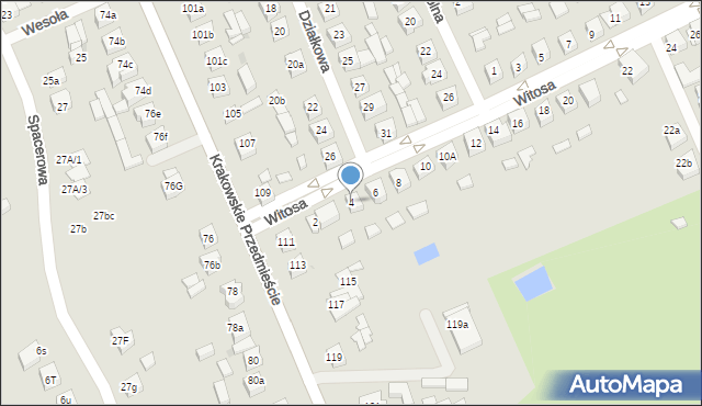 Sieradz, Witosa Wincentego, 4, mapa Sieradz