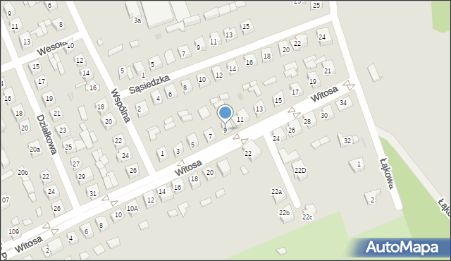 Sieradz, Witosa Wincentego, 9, mapa Sieradz