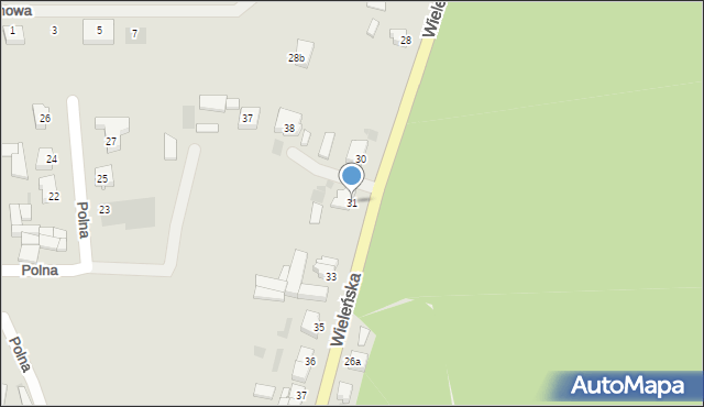 Sieraków, Wieleńska, 31, mapa Sieraków