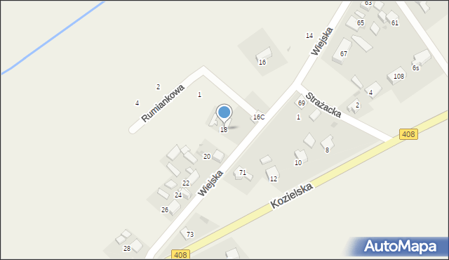 Sierakowice, Wiejska, 18, mapa Sierakowice