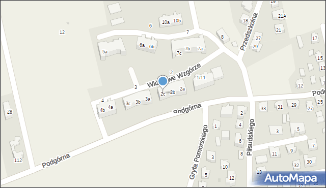 Sierakowice, Wichrowe Wzgórze, 2c, mapa Sierakowice