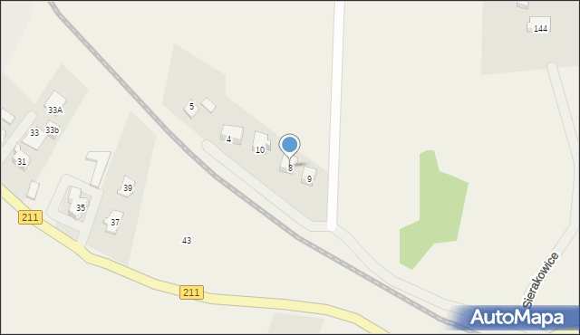 Sierakowice, Wiejska, 8, mapa Sierakowice