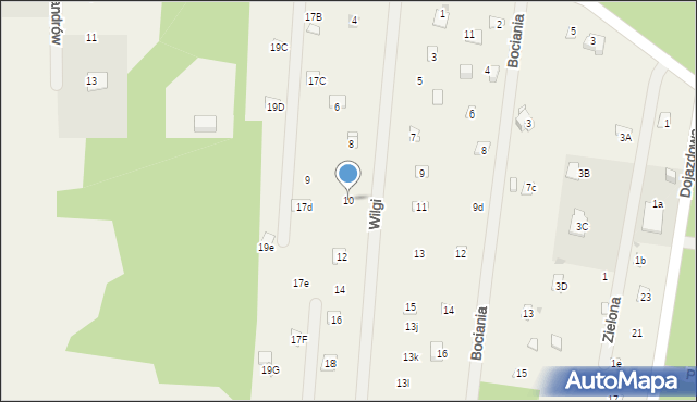 Sikory, Wilgi, 10, mapa Sikory