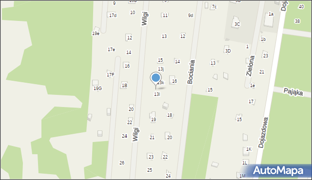 Sikory, Wilgi, 17, mapa Sikory