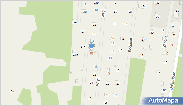 Sikory, Wilgi, 18, mapa Sikory