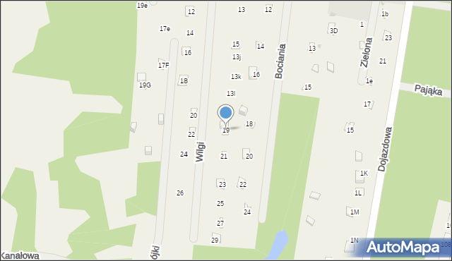 Sikory, Wilgi, 19, mapa Sikory