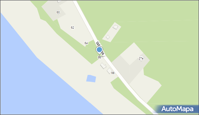 Silno, Wiślana, 66, mapa Silno