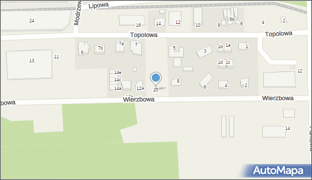 Skarbimierz-Osiedle, Wierzbowa, 10, mapa Skarbimierz-Osiedle