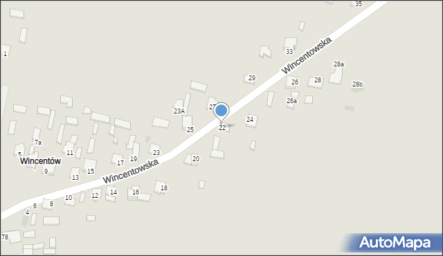 Skaryszew, Wincentowska, 22, mapa Skaryszew