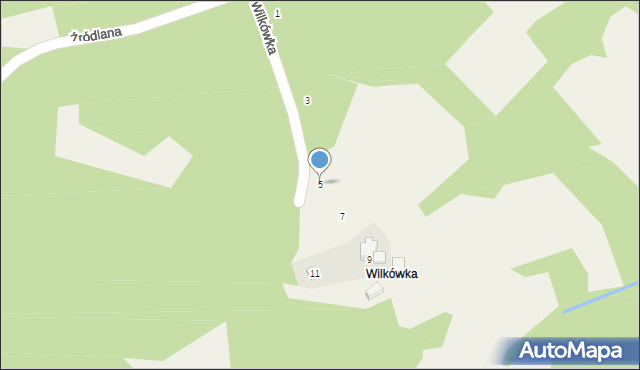 Skawinki, Wilkówka, 5, mapa Skawinki