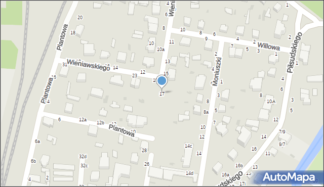 Skierniewice, Wieniawskiego Henryka, 17, mapa Skierniewic