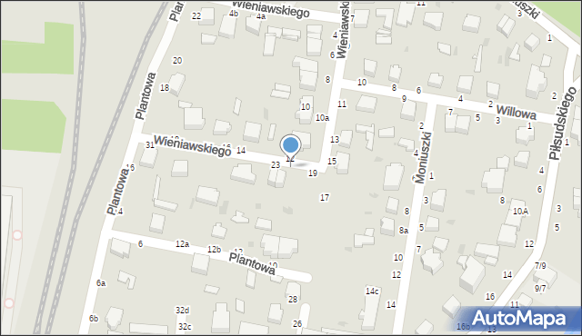 Skierniewice, Wieniawskiego Henryka, 21, mapa Skierniewic