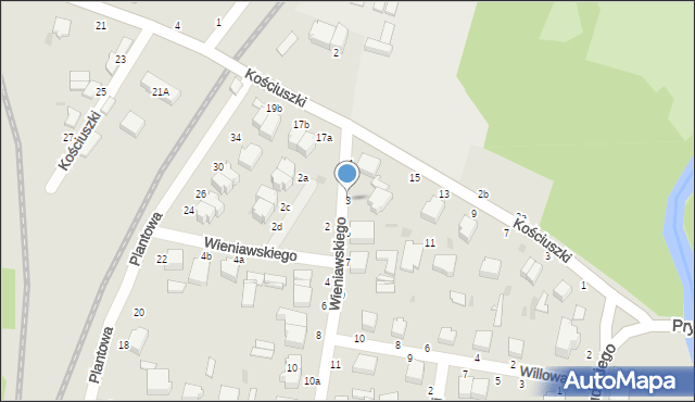 Skierniewice, Wieniawskiego Henryka, 3, mapa Skierniewic