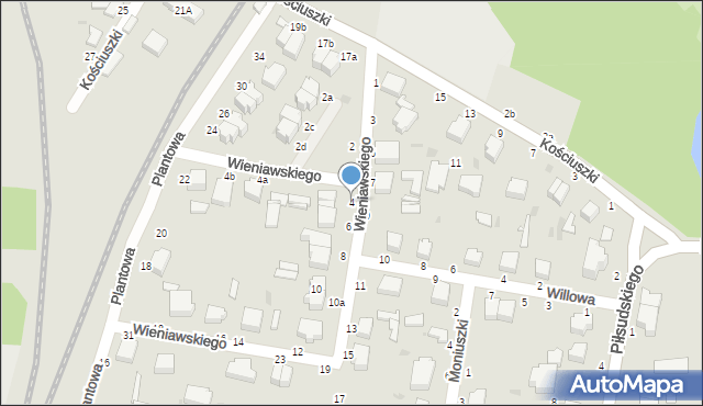 Skierniewice, Wieniawskiego Henryka, 4, mapa Skierniewic