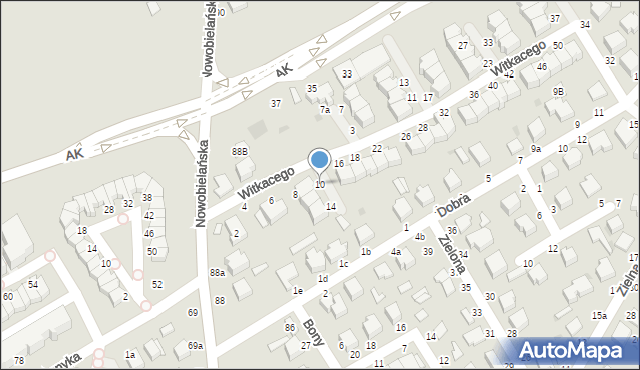 Skierniewice, Witkacego Stanisława, 10, mapa Skierniewic