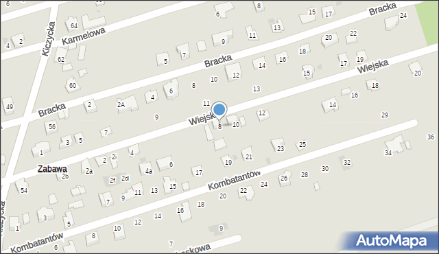 Skoczów, Wiejska, 8, mapa Skoczów