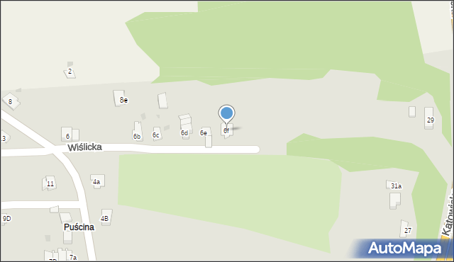 Skoczów, Wiślicka, 6f, mapa Skoczów