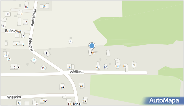 Skoczów, Wiślicka, 8e, mapa Skoczów