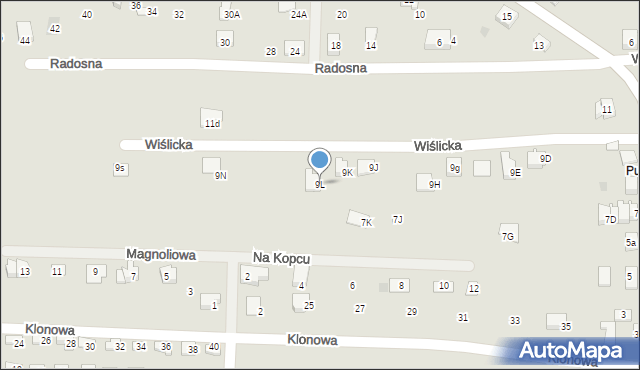 Skoczów, Wiślicka, 9L, mapa Skoczów