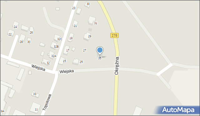 Sława, Wiejska, 35, mapa Sława