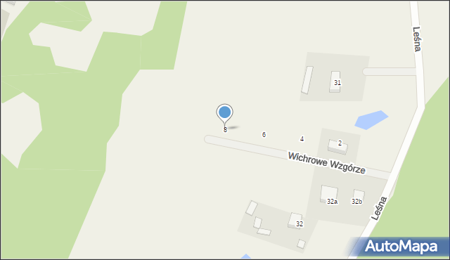 Sławki, Wichrowe Wzgórze, 8, mapa Sławki