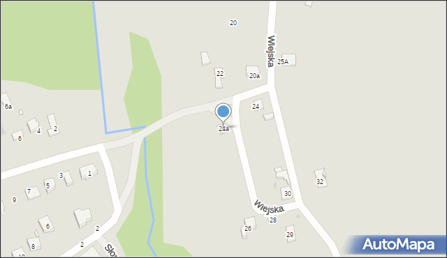 Sławków, Wiejska, 24a, mapa Sławków