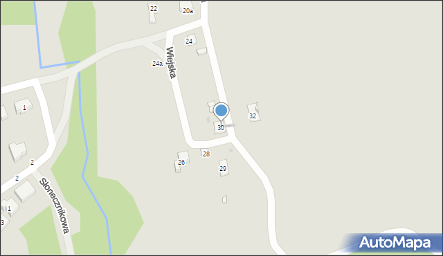 Sławków, Wiejska, 30, mapa Sławków